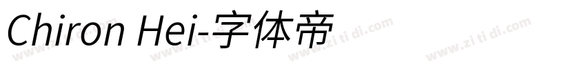 Chiron Hei字体转换